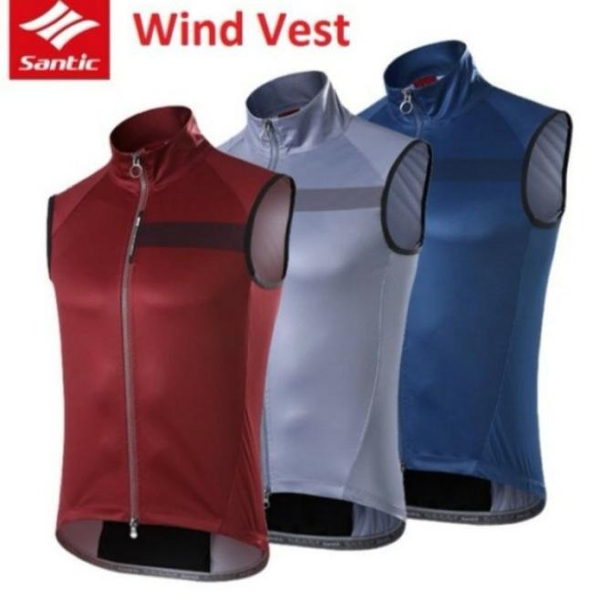 ROMPI SEPEDA SANTIC MEN WINDPROOF VEST ISGO JERSEY GOWES VEST ROADBIKE