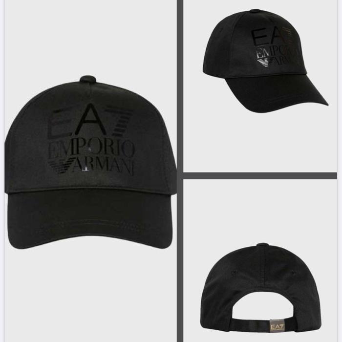 TOPI CAP EA7 BLACK ARMANI EMPORIO BASEBALL HAT ORIGINAL AUTHENTIC