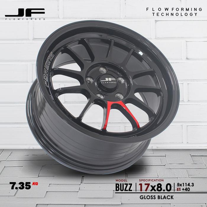 BUZZ FF GLOSS BLACK VELG JF LUXURY R17