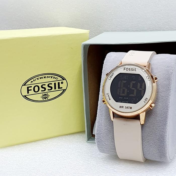 Jam Tangan Wanita Digital FOSSIL 8135 Original Tali Rubber Karet
