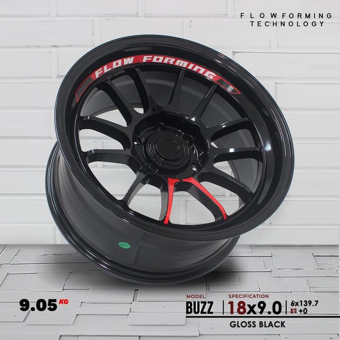 BUZZ GLOSS-BLACK VELG JF LUXURY R18