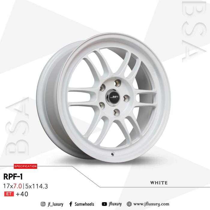 RPF1 WHITE VELG JF LUXURY R17
