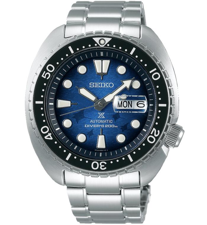 Seiko Prospex SRPE39K1 Prospex Sea Turtle “Manta Ray” Automatic Diver Scuba 200M Blue Dial Silver St