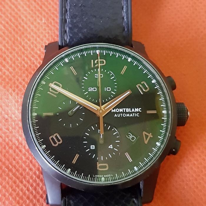 Jam Montblanc Timewalker 7319 chronograph all original. Kondisi mulus mesin lancar. strap dan buckle