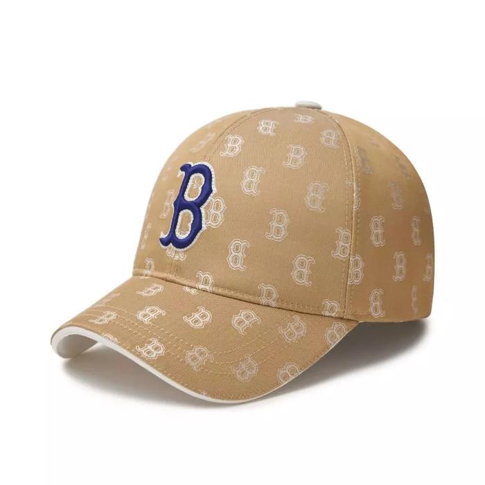 MLB BOSTON REDSOX CLASSIC JACQUARD MONOGRAM BASEBALL CAP [NEW] BEIGE