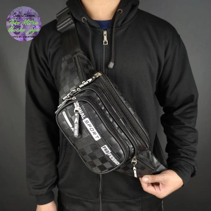 Tas Pinggang/Selempang Bahu Starfave Bahan Kulit Pu 7-Ruangan, Tas 2 Fungsi
