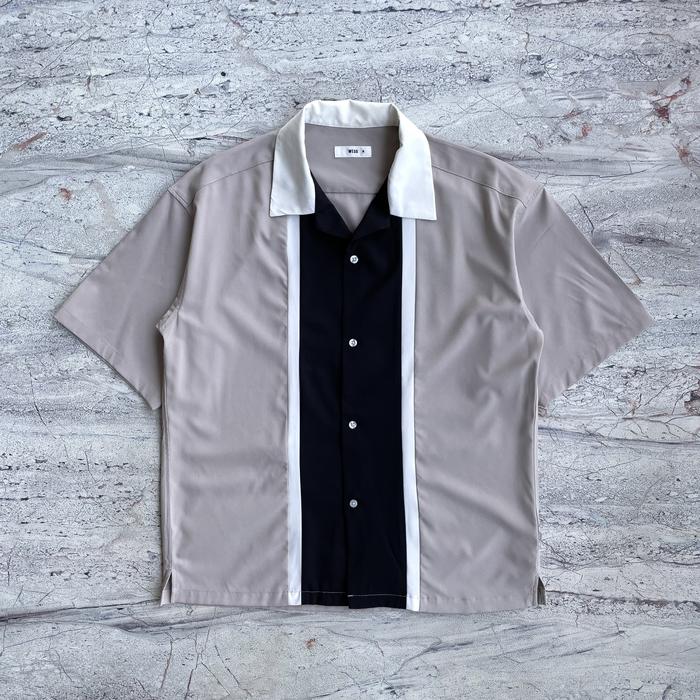WEGO THREE TONE OPEN COLLAR SHIRT