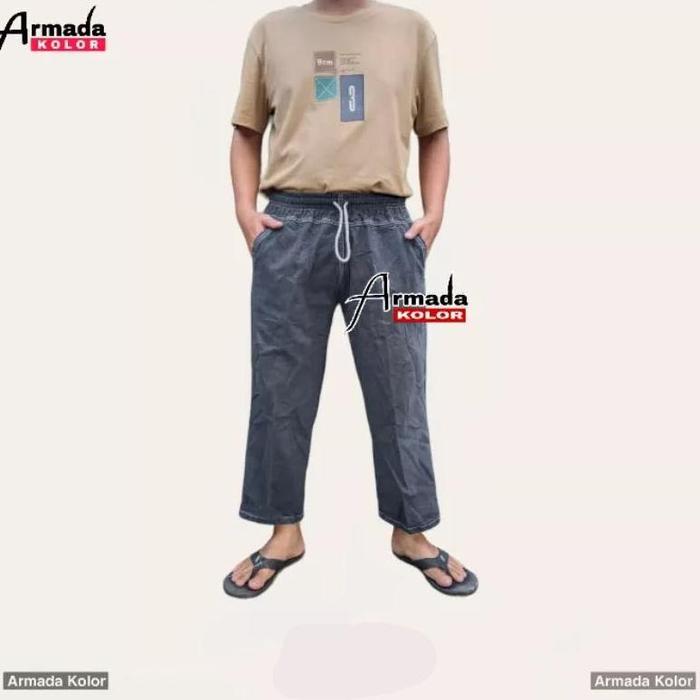 Boom Wow! Celana Sirwal Jeans Denim Celana Pangsi Slimfit Dewasa Cingkrang