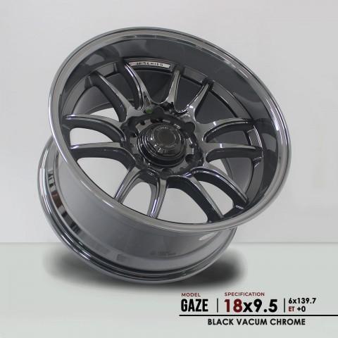 GAZE BLACK VACUM CHROME VELG JF LUXURY R18
