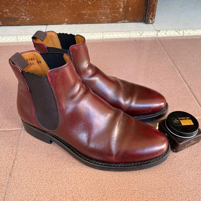 Fortuna Shoes - Chelsea Boots Burgundy not Carmina Sagara Alden bonus Saphir Shoe Cream