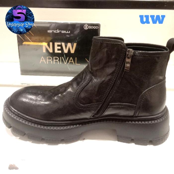 sepatu pria boots Andrew Guenien leather (W-D013-01) original 100%