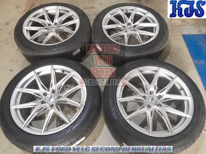 VELG SECOND MODEL HSR WURZBURG RING 19 PCD 5X114.3 LEBAR 8.5 RATA OFFSET 40 WARNA HYPER SILVER + BAN