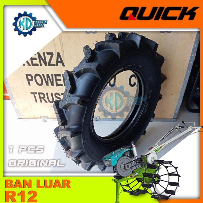 Rubber Tire Ring 12 Inch - BAN LUAR R12 - BAN IMPALA - G600 - BAN TRAKTOR DLL - ORIGINAL - QUICK - S