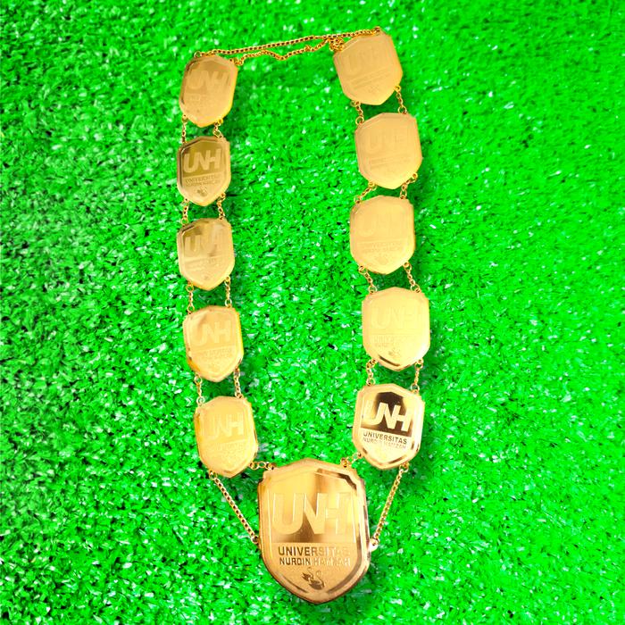Kalung Gordon/Rektor/Wisuda Logam Kuningan Sepuh Emas/Custom
