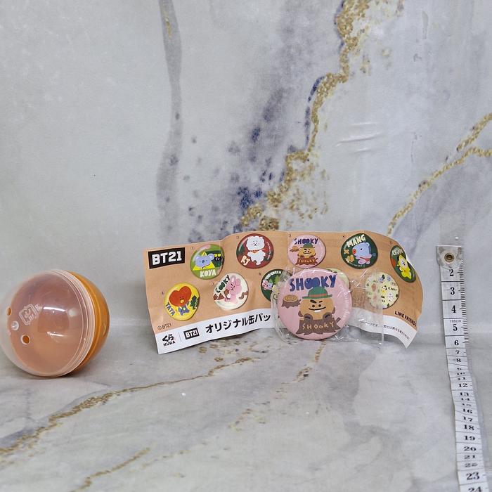 BTS Shooky Kura Sushi Outdoor Forest Camp Pin Badge Bros Gashapon Gachapon Gacha