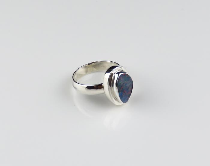 Cincin Perak, Permata Opal Doublet, Cincin Permata