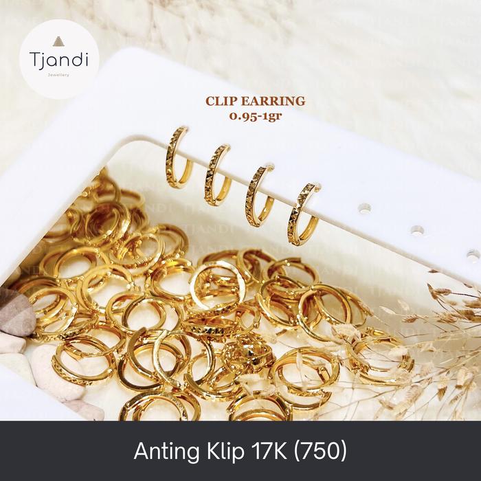 Anting Emas 17K (750) +-1Gram