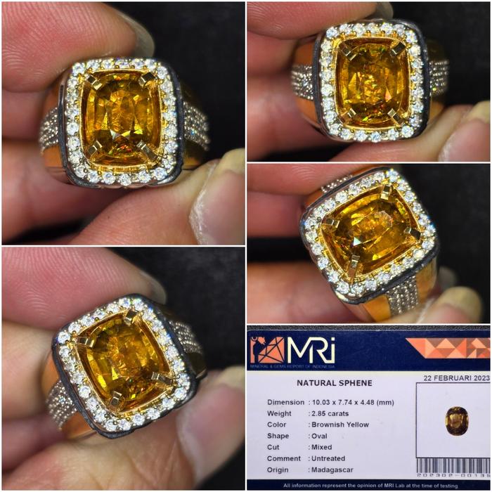 Natural Sphene 2.85cts memo MRI lab