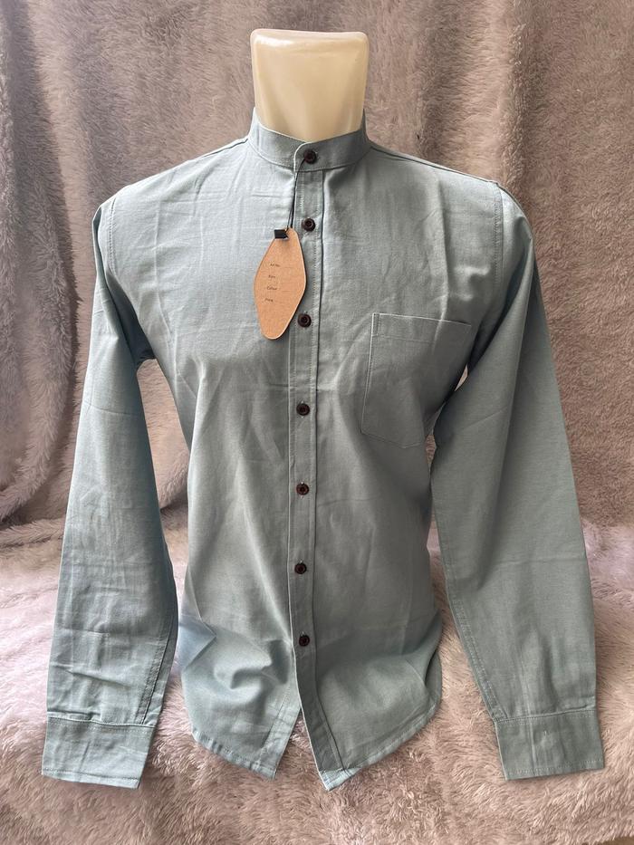 Baju koko kameh kemko biru wardah lengan panjang