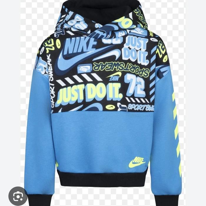 JAKET ANAK ORIGINAL NIKE BOYS AOP SPORTWEAR TOODLER HOODIE JACKET