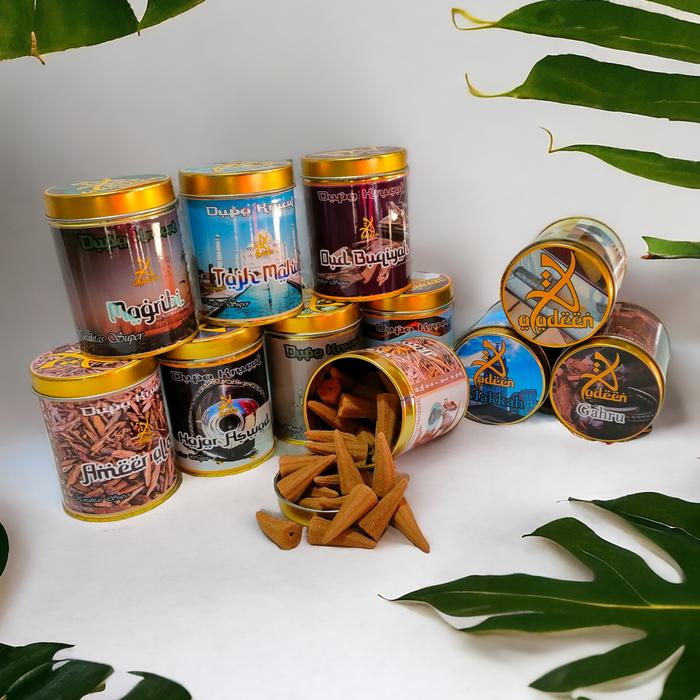 Dupa kaleng super premium Aladeen isi 50 butir krucut asap bawah