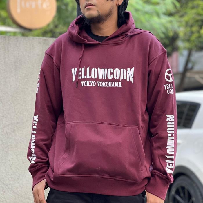 Yellow Corn YT-028 YT 028 Hoodie Burgundy