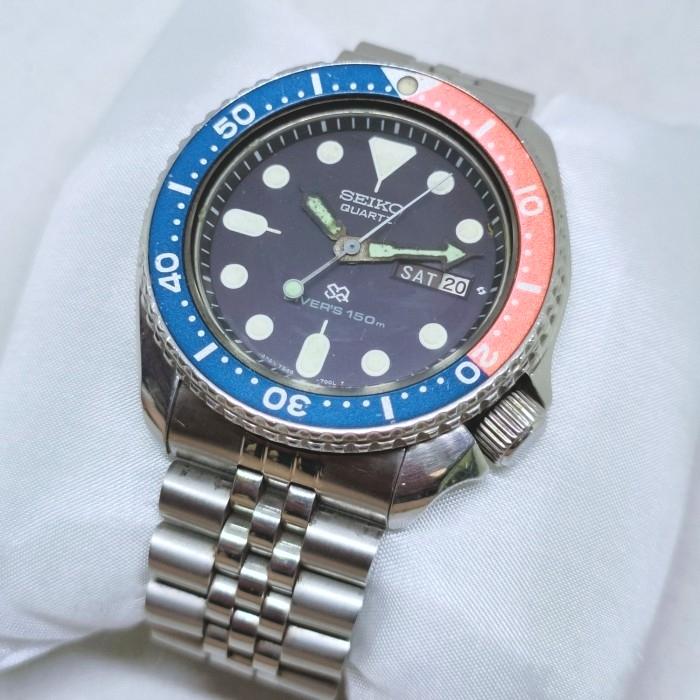 Seiko Diver 7548 Dessert Storm jam tangan antik divers pepsi vintage
