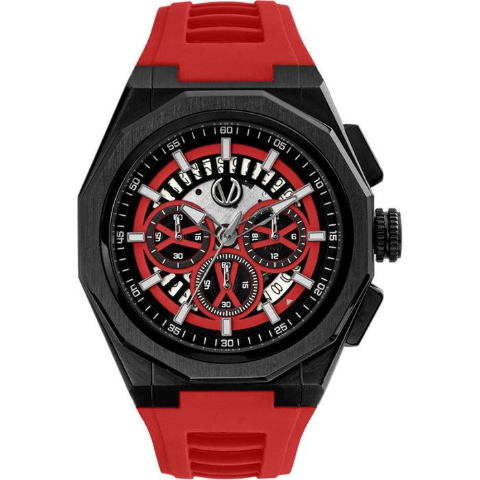 Jam Tangan Pria Christ Verra CV 12189G-36 BLK/RED Original