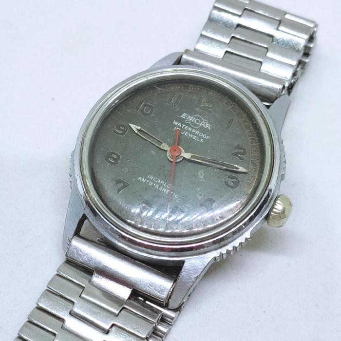 Enicar military watch vintage jam tangan antik enicar swiss military