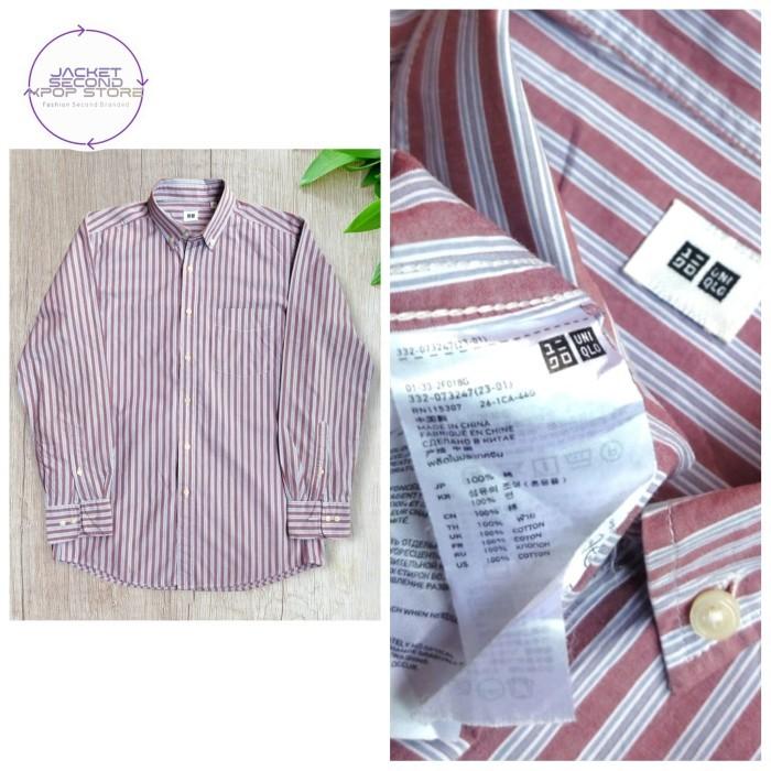 Kemeja Stripe Casual Formal Second Branded Uniqlo - M Slimfit p2