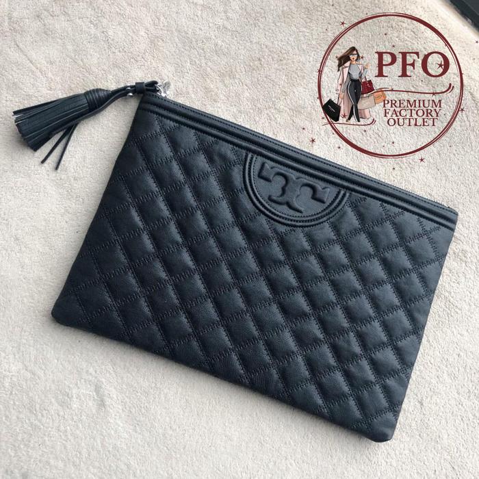 READY STOCK CLUTCH 64524 Fleming Soft Distressed Black Leather