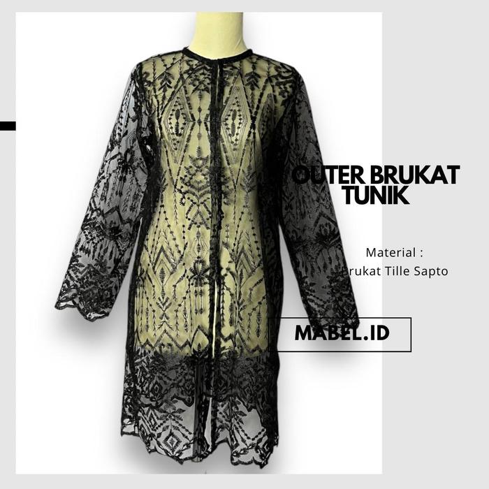 Outer Tunik Brukat Tile Sapto