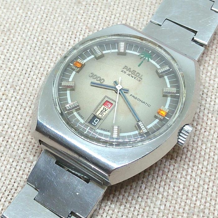 Pagol 3000 pagomatic full original jam tangan antik swissmade vintage