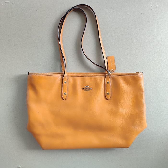 TAS Original COACH kulit orange Preloved