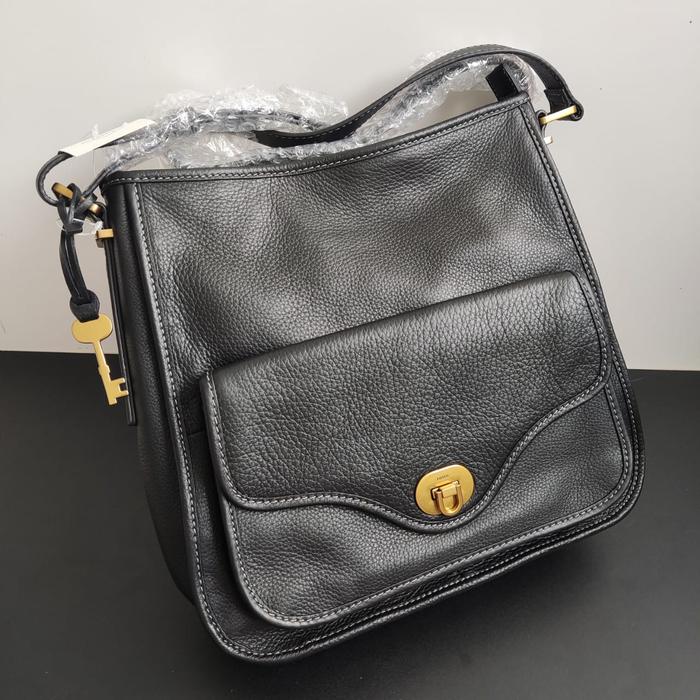 tasFossil heritage hobo crossbody black