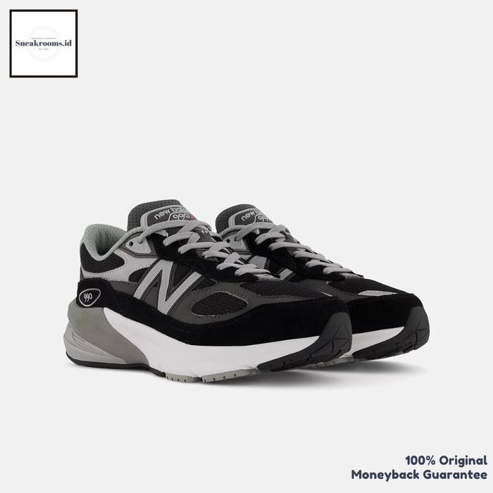 New Balance 990v6 MiUSA Black Silver GS GC990BK6 Original Resmi (100% Authentic)