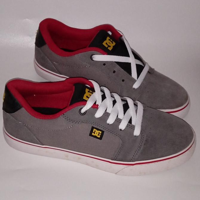 Sepatu women DC Shoes Anvil TX Grey Abu Size 36 24 Original OG anak skate board shoe kids girls Cewe