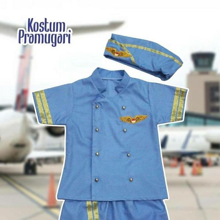 Kostum Pramugari Anak Seragam Profesi | Kostum Profesi Anak | Seragam Pramugari