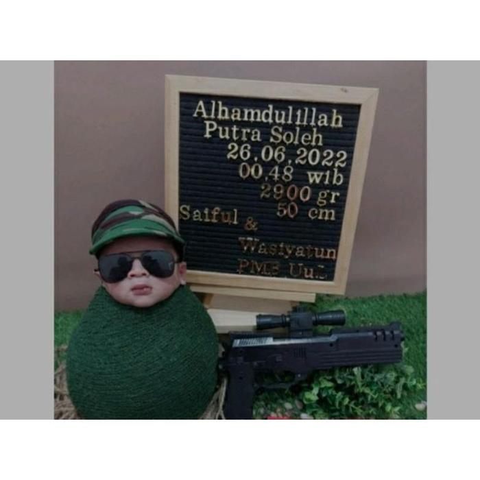 kostum tentara bayi Newborn auntuk properti foto Newborn baby props baju tentara bayi baju tentara a