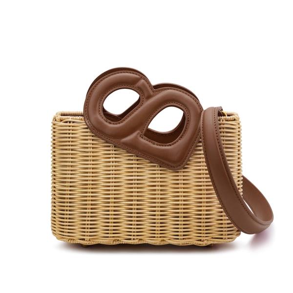 Tas Wanita BUTTONSCARVES Nina Rattan Bag - Brown