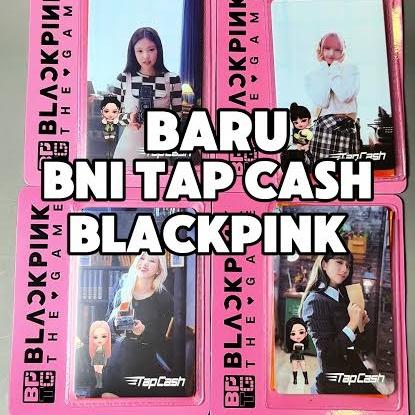 BNI tap cash black pink baru