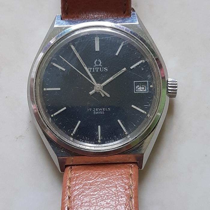 Jam Titus manual winding original kondisi mulus