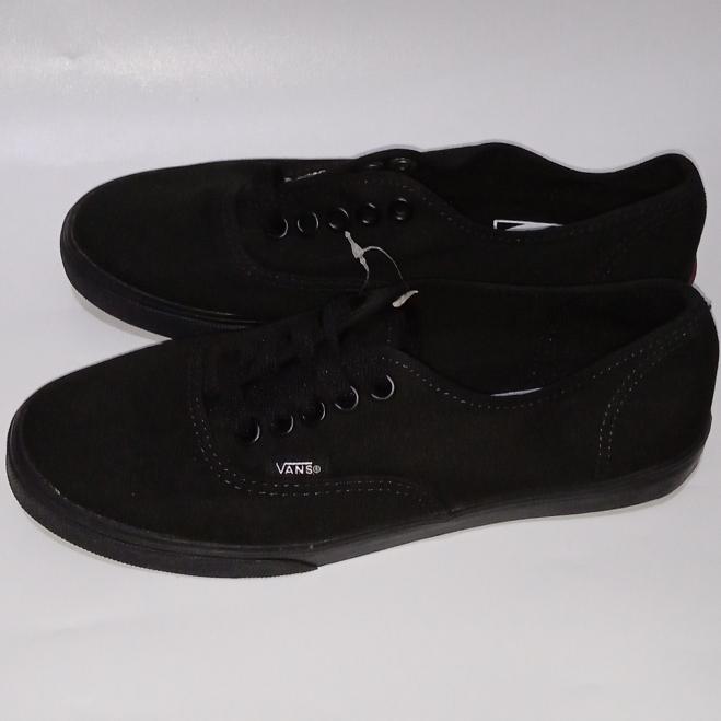 Sepatu girls woman Vans Authentic Classic OG size 35 22 Slim Lo Pro black black hitam full All Low M