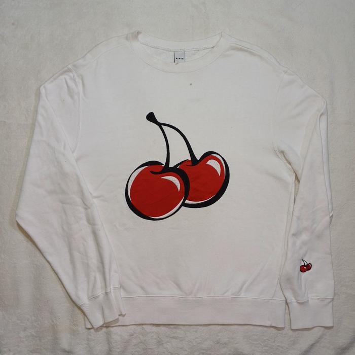 CREWNECK KIRSH CHERRY, SIZE S FIT M (SECOND BRANDED) PUTIH, PT31
