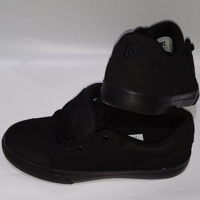 Sepatu Anak Kids DC Shoes Anvil Black Black Nubuck Full size 36 24 Hitam All Skate Board Original OG