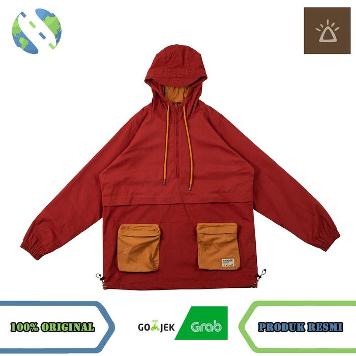 Jaket Unisex Ammossi Anambas Anorak Jacket Warna Terracotta