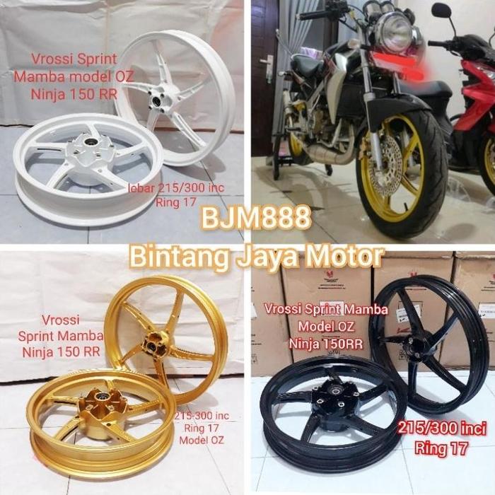 Velg V Rossi Mamba Ninja Rr R Ss Pelek Vrossi Rossi Model Oz Kawasaki 150Rr/150R/150Ss 215/300 Ring 