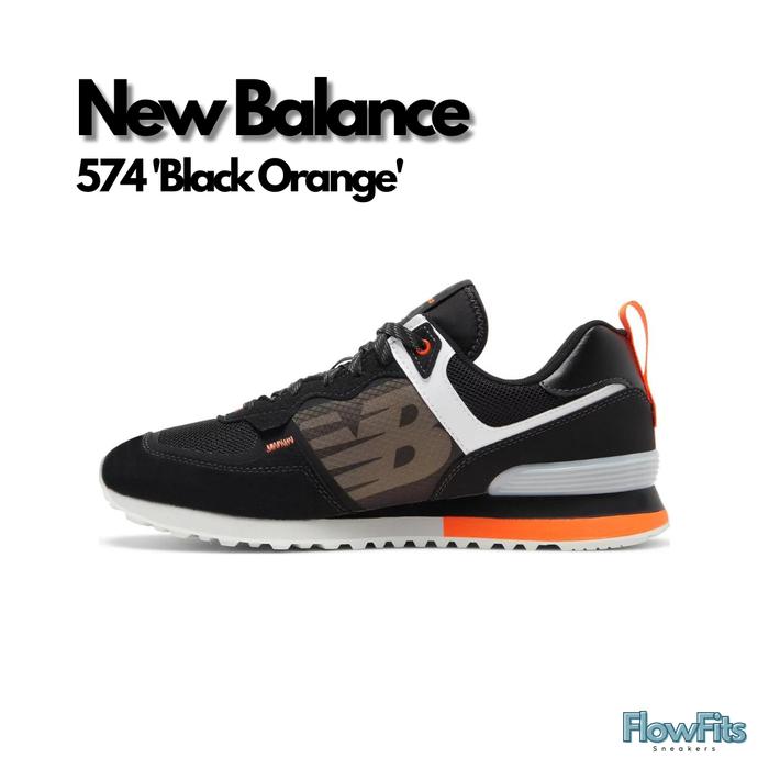 New Balance 574 'Black Orange' ML574IL2 BNIB ORIGINAL Sneakers Pria Wanita UNISEX