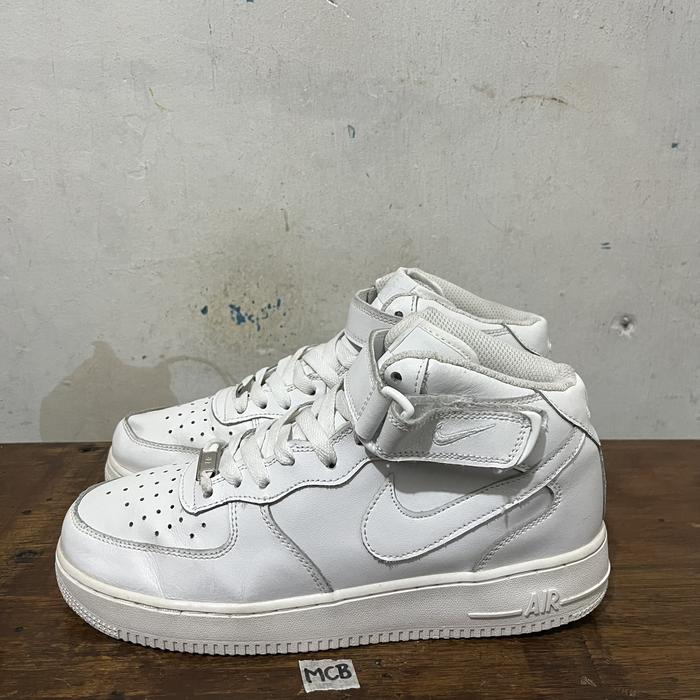Sepatu second ori nike af1 mid full white size 42