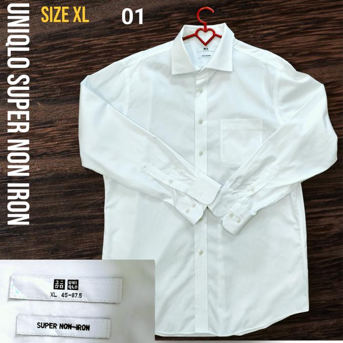 kemeja putih uniqlo pria